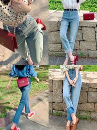 Women's Jeans Women Main Cotton Denim Features Frayed Detail - Ladies Street Fashion Long Pants