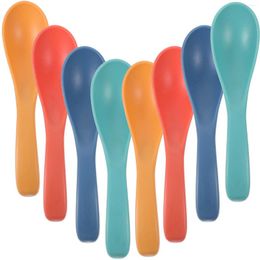 Spoons 8 Pcs Eating Spoon Dinner Replaceable Household Soup Dessert