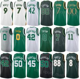 Printed Man Youth Basketball City Sam Hauser Jersey 30 Jrue Holiday 4 Svi Mykhailiuk 50 Neemias Queta 88 Oshae Brissett 12 Dalano Banton 45 Association Breathable