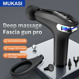 Full Body Massager MUKASI Extended Massage Gun LCD Electric Fitness Massager Deep Tissue Muscle Massage for Full Body Back and Neck Pain Relief 231115