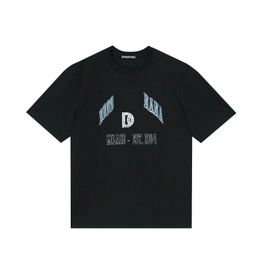DSQ PHANTOM TURTLE Mens Designer T shirt Italian Milan Fashion Logo Print T-shirt Summer Black White T-shirt Hip Hop Streetwear 100% Cotton Tops Plus size 51486