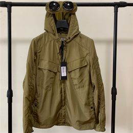 01K 3 Colours Matel nylon two lens windproof men hoodies removable glasses outdoor warm windbreaker fale coat jacket tracksuit size M-XXL black army green