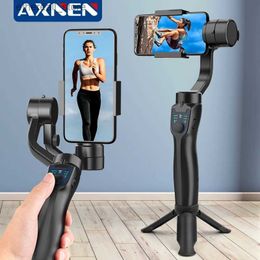 Stabilisers AXNEN F8 3-Axis Handheld Gimbal Phone Stabiliser Smartphone Tripod Cellphone holder for iPhone Android Mobile video Record Q231116