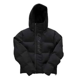 2023 Men's Parkas Trapstar London Down Parka Men Embroidery Jacket Winter Hip Hop Shiny Black Warm Outwear fashion esssss