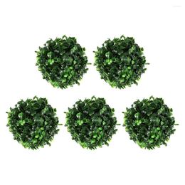 Decorative Flowers Topiary Artificial Boxwood Faux Fake Hanging Green Trees Tree Sphere Decorations Leaves Large Buxus Simulation