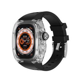 Per Apple Watch Ultra 8 Series 49mm 45mm da 1,99 pollici Schermo Mixed Color Silicagel Fashion Watch Case con orologi intelligenti multifunzioni