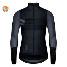 Cycling Shirts Tops Spain Winter Thermal Fleece Jacket Cycling Jersey Long Sleeve Ropa Ciclismo Hombre Bicycle Wear Bike Clothing Maillot 231116