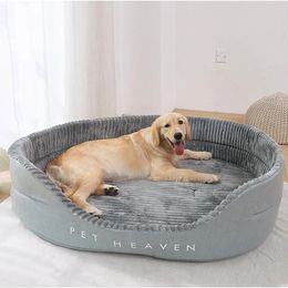 kennels pens Soft Double-Side Pet Cat Dog Bed Big Dogs House Warm Sofa Cushion Large Pet Basket Blanket Accessories Medium Kennel Products 231115