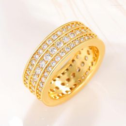 Wedding Rings CAOSHI Fashion Gold Color Ring Female Luxury Accessories Stylish Women Engagement Ceremony Finger Jewelry Trendy Gift