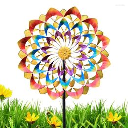 Garden Decorations Rotating Wind Spinner Reusable Windmill Sculpture Decorative Iron Spinners For Yard Park Decoration