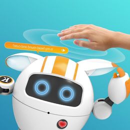 Freeshipping R14 kids Toys English Version Robot Toy Tap Touch Singing And Dancing Educational Toys With LED Light Walk Slide Movement Gkrnk