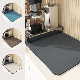 Table Mats Kitchen Water Absorbent Pad Diatomite Drying Dishes Drain Mat For Sink Countertop Protector Placemat Bathroom