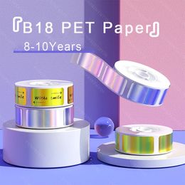 Printer Ribbons Niimbot B18 Label Paper 8-10 Years Price Transparent Cabel Label PET Paper Rolls 231116