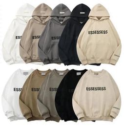 2023 Ess Hoodie Mens Women Hoody Winter Warm Designer Hoodies Streetwear Pullover Sweatshirts High Quality Loose Hooded Jumper Tops Clothing Size S-XLerf