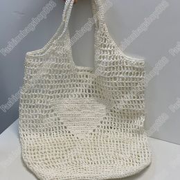 Designer raffia shoulder bedding bag tote women beach bags luxury handbags Mesh breathing bags Woven Shopping Summer Straw Microfiber Embroidered Crochet Pouch