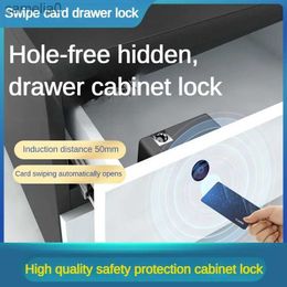 Smart Lock Locks Non Opening Drawer Lock Electronic Smart Card Swiping Office Cabinet Door Lock Furniture Invisible Cabinet Lock Smart LockL231116