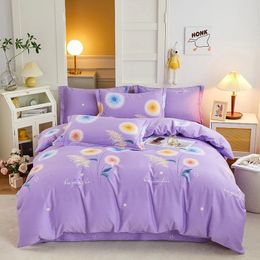 Bedding sets autumn style pure cotton matte bed sheets quilts bedding sets Cotton matte four piece spring 231116