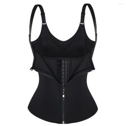 Women's Shapers Adjustable Straps Front Zipper And Hooks Neoprene Steel Boned Waist Trainer Corset Vest Shapewear Size XS-6XL