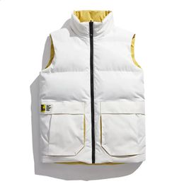 Men s Vests 2023 Korean Men S Autumn And Winter Trend Down Cotton Vest With Large Warm Shoulder Thickened Double Coats Man 231116