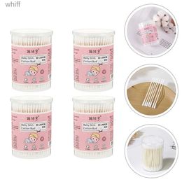 Cotton Swab 4 Boxes Clean Cotton Swab Baby Organic Swabs Ear Absorbent EarCleaning Supplies Disposable vaapes Bamboo sticksL231116