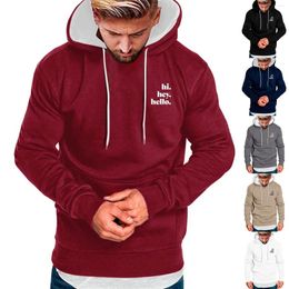 Men's Hoodies Big And Tall For Men Mens Couple Casual Sports Pocket Pullover Letter Printed Hooded Sweater Bedroom