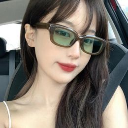 Sunglasses Simple Style Women Y2K Stylish Vintage UV Protection Men Sun Glass Rectangle Shape Outdoor Sunglass