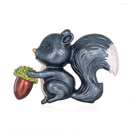 Brooches Han Edition Cartoon Alloy Manufacturer To Supply The Painting Animals Brooch Lovely Squirrel On Spot