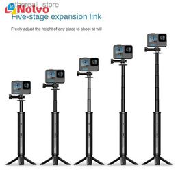 Stabilizers Portable Mini Cellphone Tripod 5 Steps Adjustable Retractable Selfie Stick Monopod Rechargeable Sport Camera Gimbal Stabilizer Q231116