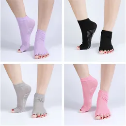 Women Socks 1 Pair Half Five Fingers Cotton Toe Sport Sock Non-Slip Anti-Slip Ankle Grip Durable Open