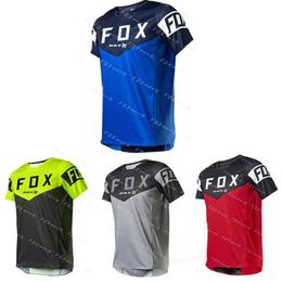 Men's T-Shirts Bat Fox Short Sleeve Downhill Cycling Jersey Motocross Team Jersey Motorbike Downhill Jerseys For Mountain Biking Teams MTB