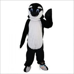 Halloween Black Dolphin Cartoon Mascot Costumes Christmas Fancy Party Dress Cartoon Character Outfit Suit Adults Size Carnival Easter Advertising Theme Clothing