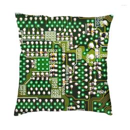 Pillow Circuit Board CPU Computer Heart Cover Motherboard Developer Geek Tech Throw Case For Living Room Home Decoration