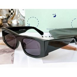 23SS Season Lucio Rectangular Frame Sunglasses For Women Fashion Designer Black Acetate Sunglasses OERI056 Mens Outdoor Shades With Original Box UV400