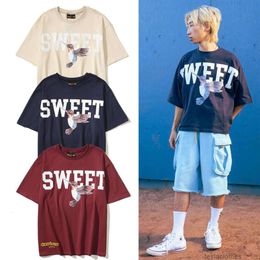 Designer Fashion clothing Luxury Tees TShirts 2023 New American High Street Sweet Boy Ss Tee Drew Smiling Face Hummingbird Loose Short Sleeve Men's Women's Fashion