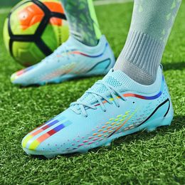 Homens vestidos botas de qualidade futebol masculino ao ar livre não deslizamento unissex profissional alto treinamento tapcer tênis de futebol brasanes snea