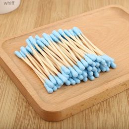 Cotton Swab 100Pcs/Lot Disposable Makeup Remover Buds Cotton Swab Double Ended Bamboo Sticks Cotton Swab Beauty Nose Ear Cleaning ToolsL231116