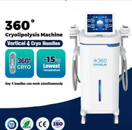 High quality -15 °C 360° freeze CRYO cellulite reduce slimming Fat Freeze Cryolipolysis Machine Fat Freezing Machine With Bigger Cups Cool Slimming wit 5 handles