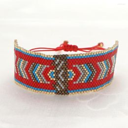 Strand Bohemian Geometric Miyuki Rice Beads Hand-woven Beaded Couple Bracelet Gift To Girlfriend Bracelets For Couples Gifts