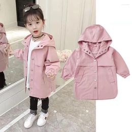 Jackets Quality 2023 Fashion Autumn&Spring Girls Coats Solid Colour Long Sleeve Casual Children Clothing Outerwear Kids