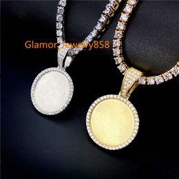 Customized Personality Photo Jewelry 925 Sterling Silver Moissanite Picture Necklace Pendant