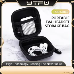 Storage Bags Earphone Holder Case Zipper Hard Bag Portable Pouch EVA Waterproof USB Cable Organizer Headset Headphone Boxes