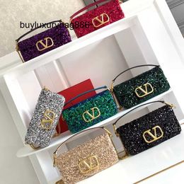 Luxury Bags 3D Bead Handbag 2023 Summer New Chain Embroidery Fish Scale Beads Full Diamond Fashion