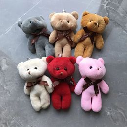 Bonecas de pelúcia pequeno urso brinquedos de pelúcia 6 cores chaveiro boneca festa de casamento decoração presentes 231116