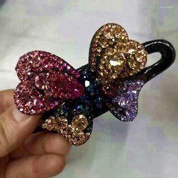 Hair Clips Rhinestone Hairpin Flower Leaf Butterfly Duckbill Retro Accessories For Women Shinning Headwear