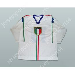 Custom ITALY NATIONAL TEAM HOCKEY JERSEY NEW Top Stitched S-M-L-XL-XXL-3XL-4XL-5XL-6XL