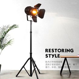 Floor Lamps Retro Restaurant Coffe Bar Clothing Store Loft Standing Lighting Studio Living Room Background Art LED Spot Lights