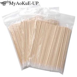 Cotton Swab 500pcs wood cotton swab Ear cleaning Stick Cotton buds Disposable eyelash extension microbrush cotton rod ear wax removal toolL231116