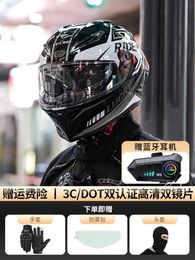 Ls2 capacete masculino motocicleta completo 3c certificado feminino inverno lente dupla bluetooth equitação todas as estações universal v0hk
