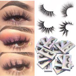 3D Mink Lashes Faux Mink False Eyelashes Natural Long Dramatic Ultra Wispies Fluffy Eyelash Full Strips Fake Eye Lash Extension Makeup LL