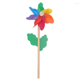 Garden Decorations High Quality Wood Windmill Wind Spinner Pinwheels Home Yard Ation Kids Toys